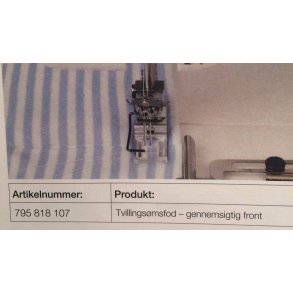 Tvillingsømfod - gennemsigtig front