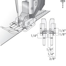 1/4 Quiltefod klar m. lineal