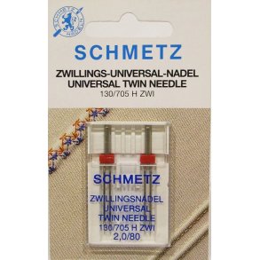 Schmetz Tvillingenl Universal 2,5/75 - 2pak