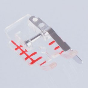 Klar 1/4 Patchworktrykfod med lineal i siden